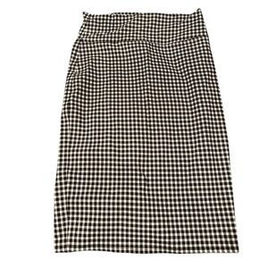 Black and white Gingham print Size XL women’s pencil skirt.